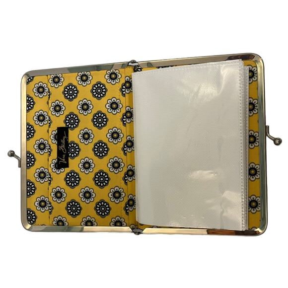 Vera Bradley Hug N Kisses Black and Yellow Photo Book Wallet - Picture 4 of 8